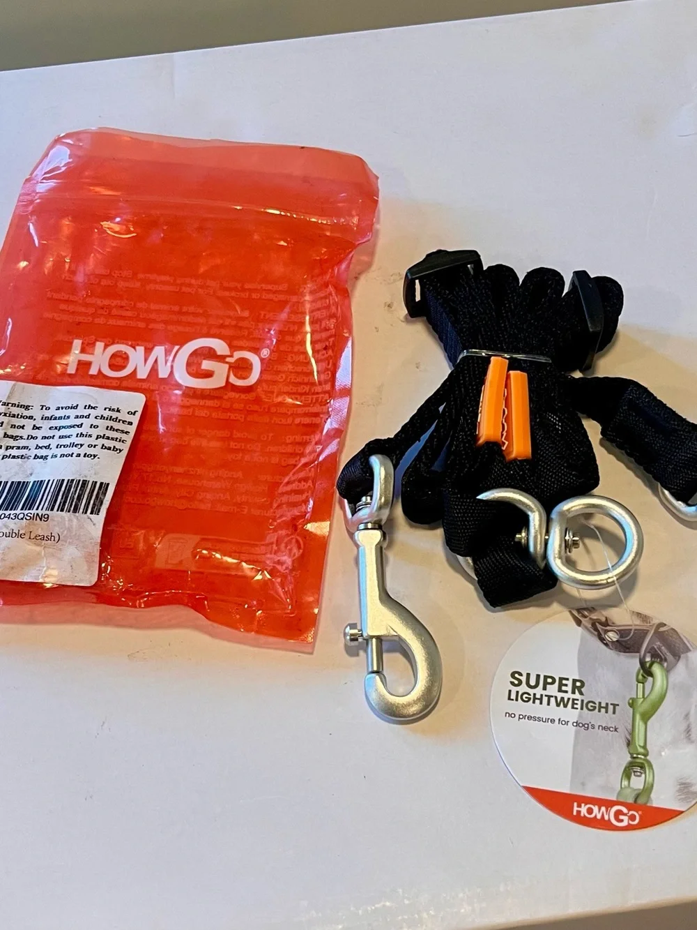 HOWGO Double Dog Leash, Tangle-Free 360 Swivel (Black, Pro M-L Splitter) Individ